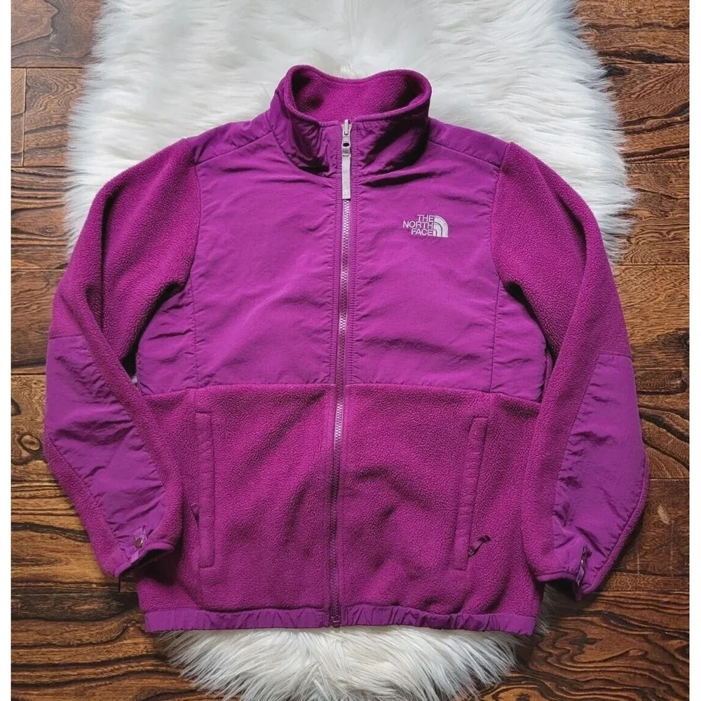 The North Face Denali Fleece Full Zip Jacket Girl's size Large 14/16 Purple